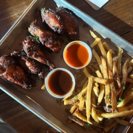 a plate of food on a table